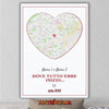 Mappa dell'Amore - Quadro personalizzabile